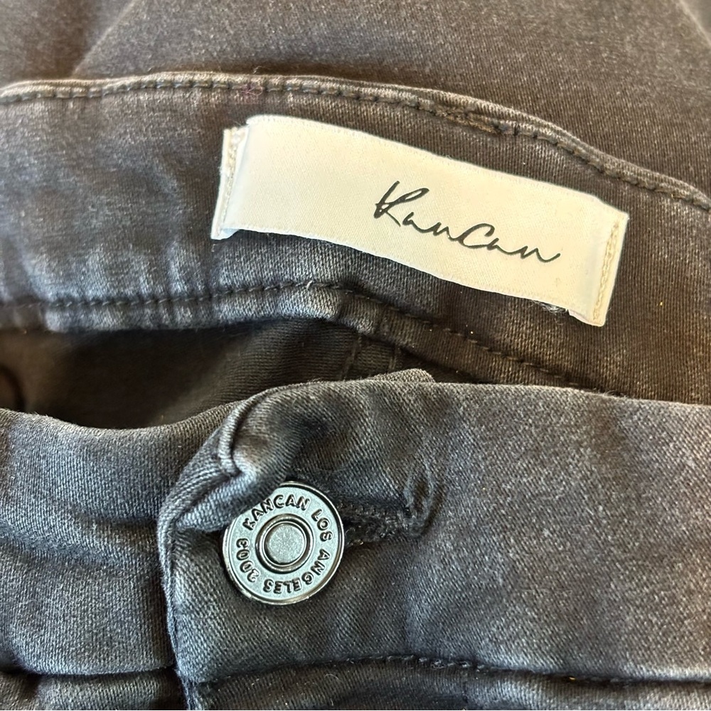 Kancan 11/29 High Rise Super Flare Bell Bottom Button Fly Jeans Black Denim - Picture 7 of 8